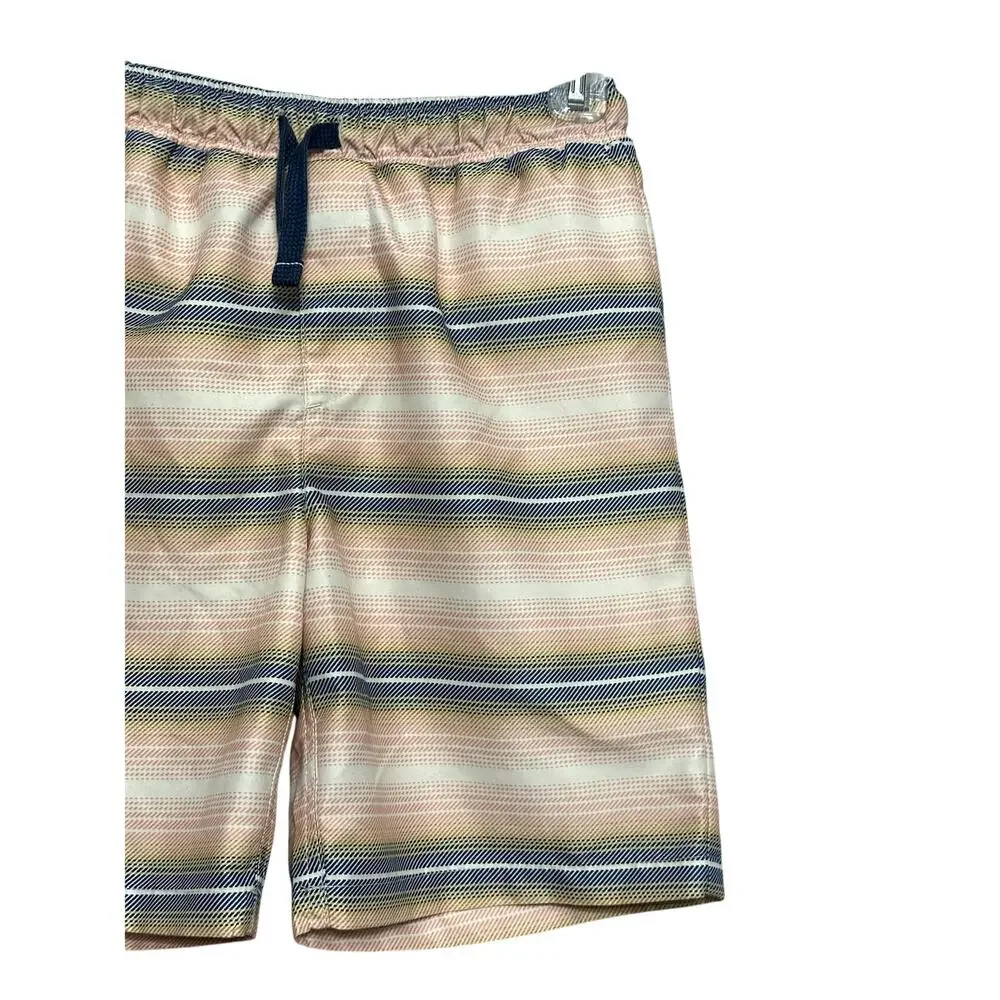 Treasure & Bond Swimming Trunks Mesh Lining Stripes Multicolor Kids M 8/10 NWOT